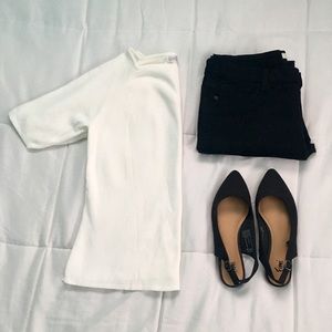 NOT FOR SALE Jeanne Pierre White Sweater Medium